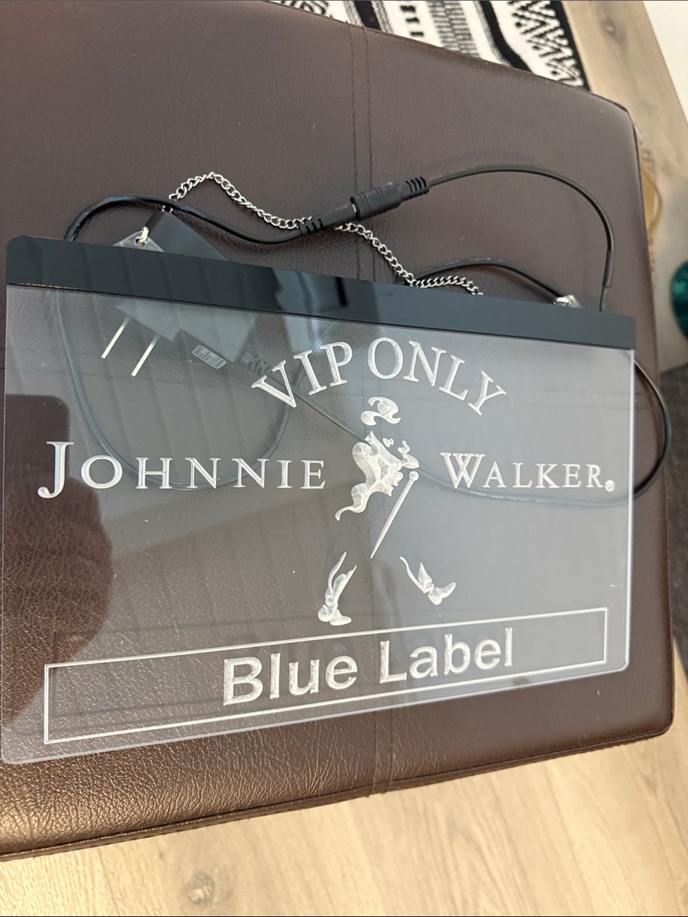 Blue Label neon Lighted Acrylic Sign
